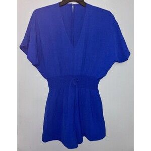 Royal Blue Short Sleeve Woman’s  Romper Size Large